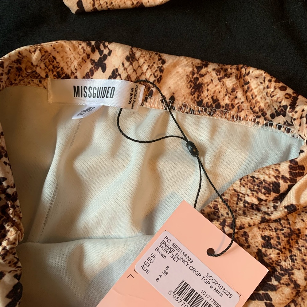 Misguided Snake Print Slinky Matching Set - image 3